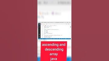 #shorts | #Java program to sort elements of an array in Ascending/Descending order