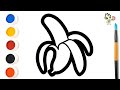 aprenda a desenhar uma banana passo a passo | Сурет салып уйрену | Draw Dolls