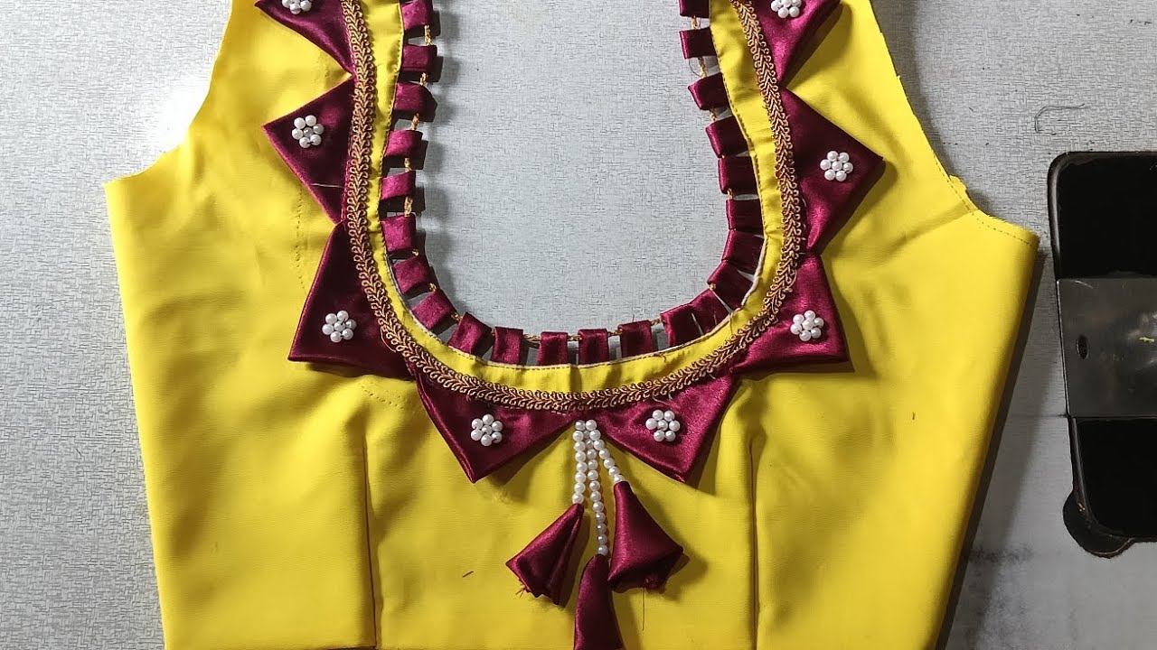 New neck design making idea cutting ✂️ and stitching new process# Neck 