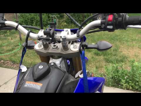 How to tie down a WR250R on an aluminum motorcycle carrier
