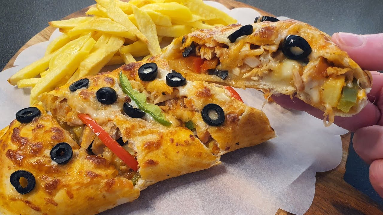 بطلنا نشتريه من المطعم😊 صاج إيطالي بالدجاج صاج المطاعم المضبوط💯/💯 طعم خيال😍سترامبولي ايطالي