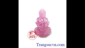 Quan âm bồ tác đá ruby thiên nhiên, TSVN013279, [ Mặt dây chuyền ruby ]