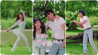 Dil To Pagal Hai Song | Full Screen Whatsapp Status | Shahrukh Khan | Karishma |▶SURYA CREATION|