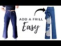 Easy DIY Frill Side Jeans Upcycle!