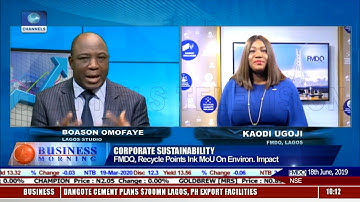 FMDQ, Recycle Points Limited Ink MoU On Environmental Impact