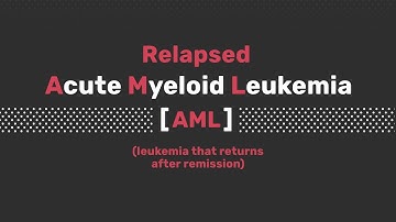 Know AML | Relapsed Acute Myeloid Leukemia