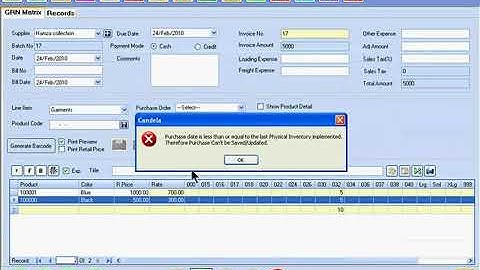 Stock Audit Process for all inventory items