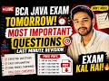 BCA Java Exam Tomorrow 😱 Most Important Questions 2026 | Last Minute Revision
