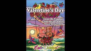 Valentine's Day Color By Number Coloring Book - Color Questopia FLIP THROUGH