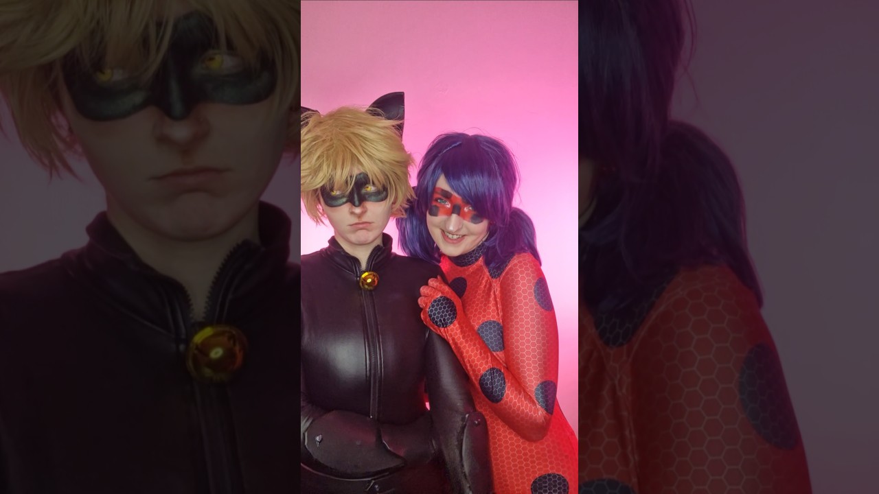 🐞🐈‍⬛LadyNoir LOVERS or CLOSE FRIENDS?? 🐈‍⬛🐞Miraculous Ladybug Cosplays ft. Cat Noir #shorts