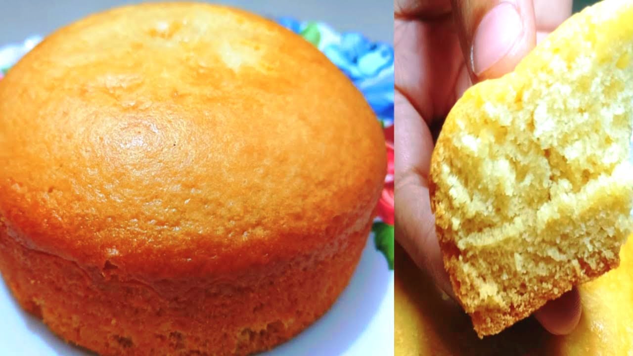 Easy Vanilla Sponge Cake Without Egg Recipe | How to make Basic Sponge ...