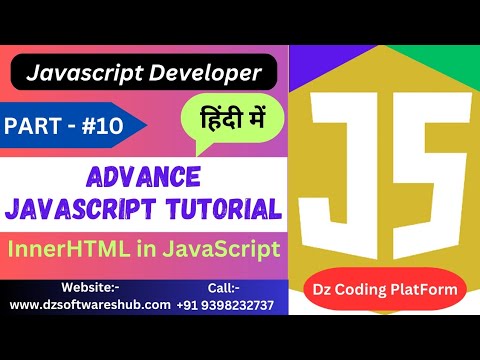 innerHTML in JavaScript | JavaScript tutorial for Beginners in Hindi 2023 |  #10