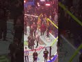 Bruce Buffer, Mike Beltran, Max Holloway and his family consoled Conor McGregor after his injury at