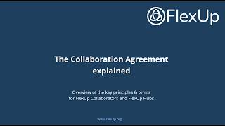 The FlexUp Collaboration Agreement & Hub Model | Startup Networking Workshop #12