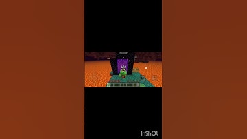 slime block mlg on Lava in Minecraft #short