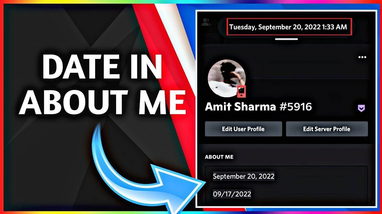How To Add Time And Date In Discord About Me YouTube