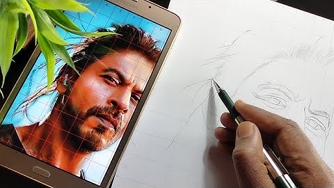 How to draw Shahrukh Khan outline tutorial - step by step Pathaan