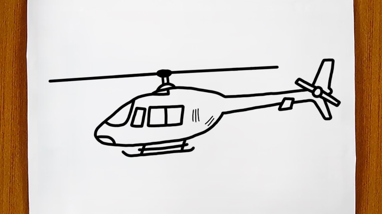 COMO DIBUJAR UN HELICÓPTERO FÁCIL PASO A PASO YouTube