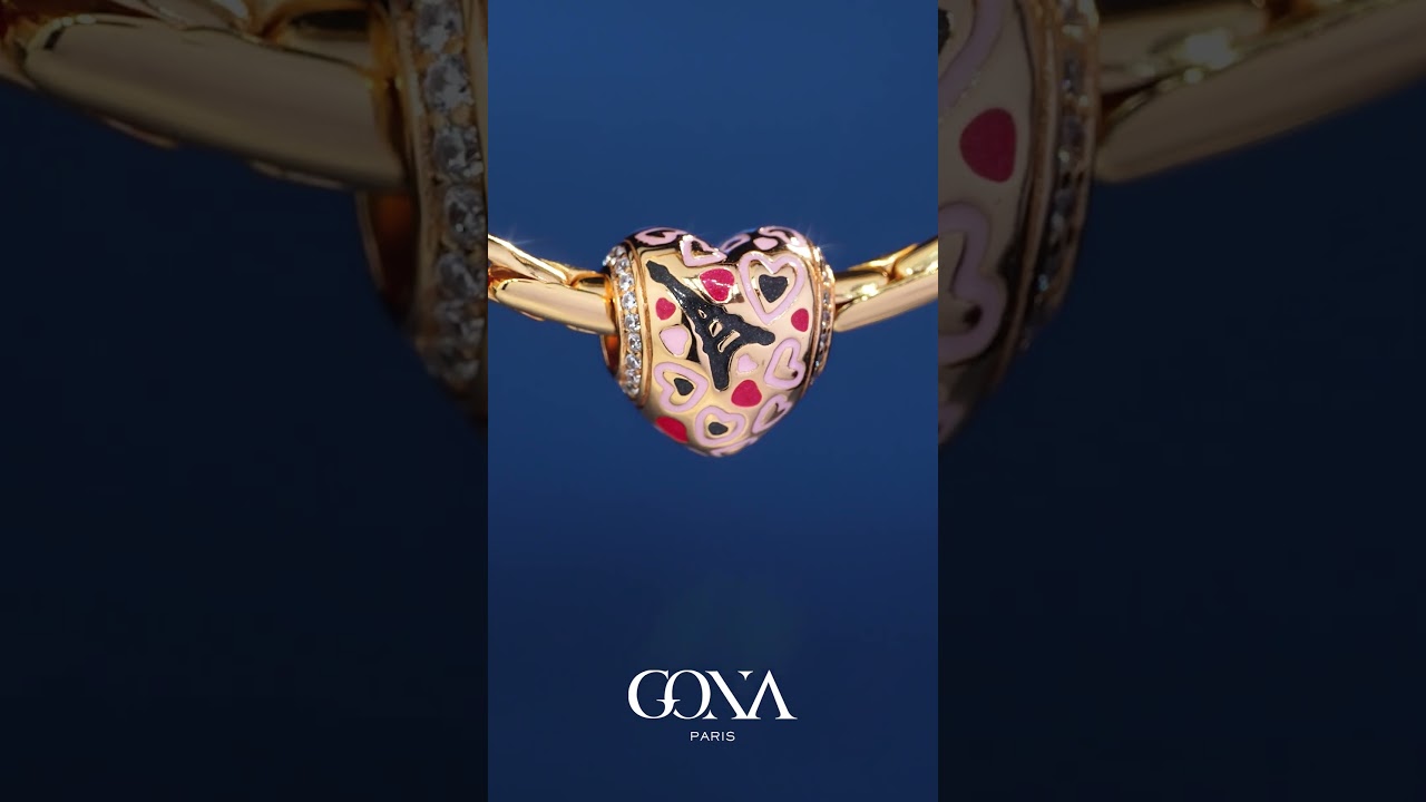 Gona 925 Sterling Silver Romantic Eiffel Charms Bracelet 