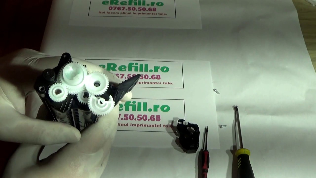 How to reset Brother TN1090 - YouTube