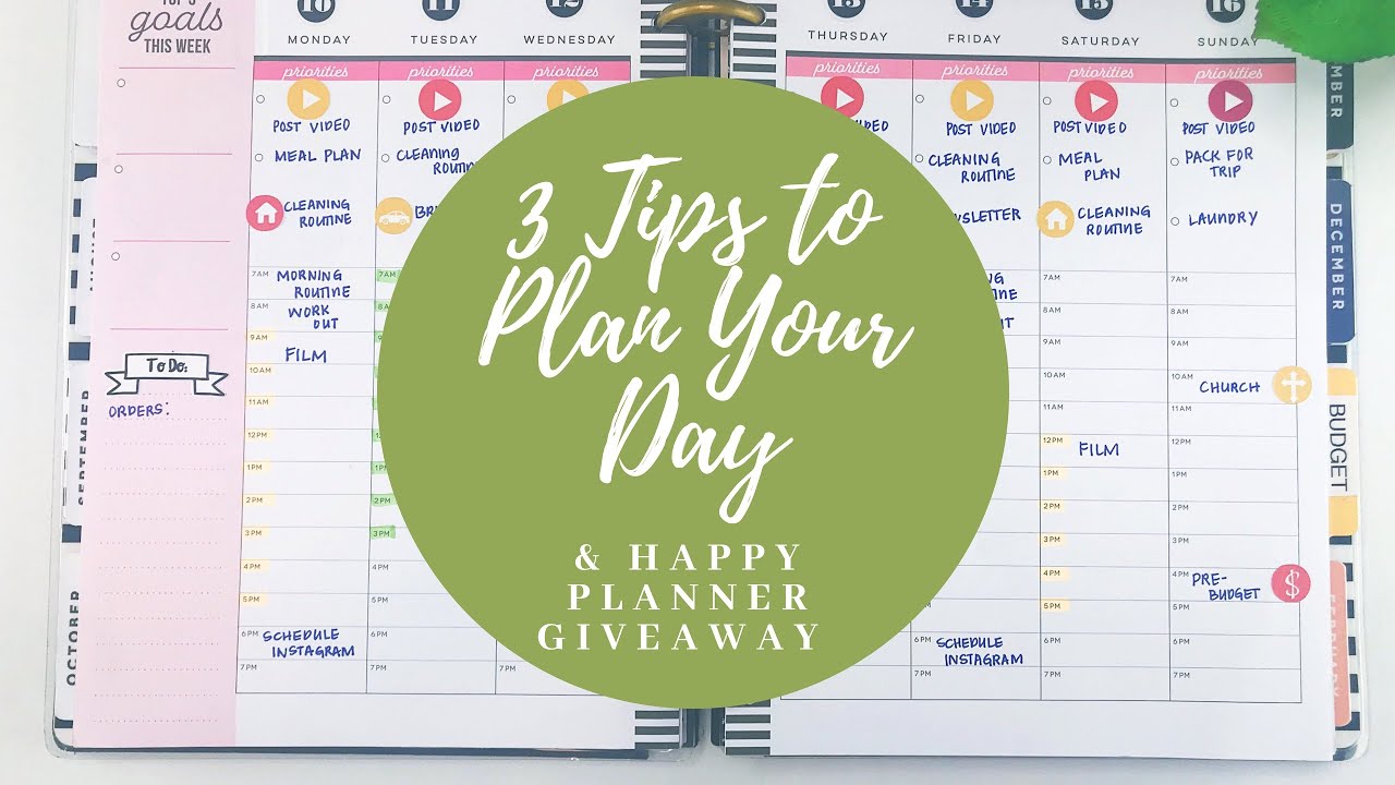 Weekly Plan With Me | 3 Planning Tips & GIVEAWAY #planwithme #giveaway