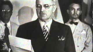 Harry S. Truman announcing the unconditional surrender of Japan