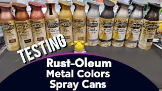 Testing Rust-Oleum's New Metal Colors Spray Cans - Very Nice Paint