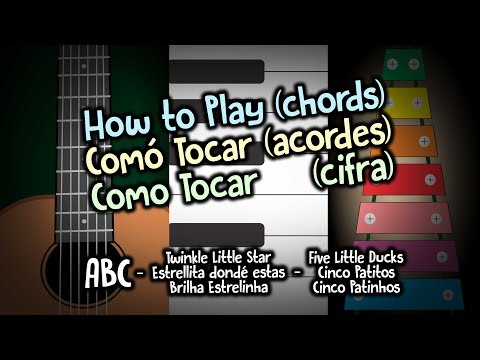 how-to-play-(chords)-|-#1-abc---twinkle-little-star-|-keyboards-+-guitar-+-xylophone-|-4k