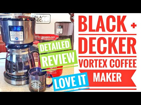 Black + Decker 12 Cup Programmable Coffee Maker Vortex Programmable DETAILED REVIEW CM1331BS