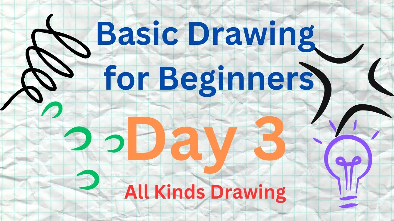 Basic drawing for beginners / All kinds drawing / Tutorial / Simple ...