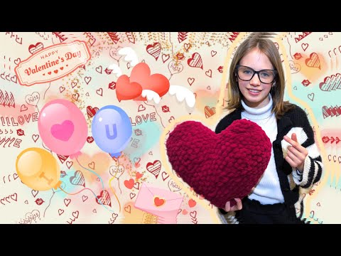 Inimioară Cadou de Valentine’s Day 💖✨Tutorial DIY: Inimioară din Alize Pufi🧶💝