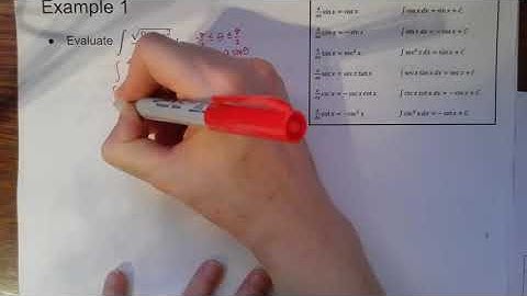 Calc 2 Sec 7-3 Trigonometric Substitution Part 1