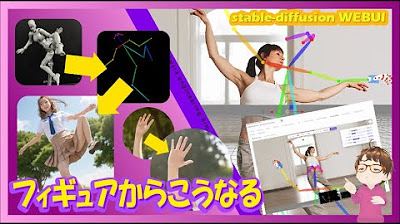 【stable diffusion】画像からフィギュアからポーズを超絶簡単生成！3Dopen Pose!　を試してみました。