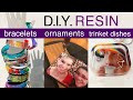 Resin Tutorial - Bracelets, Ornaments, Trinket Dishes - Double-Sided Silicone Molds - Jewelry, decor