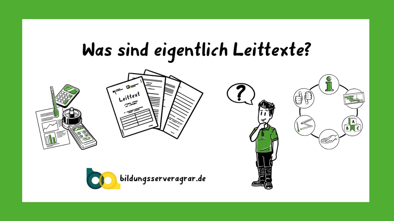 Was sind Leittexte in der landwirtschaftlichen Berufsausbildung? - YouTube