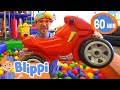 Blippi visits an indoor playground  blippi  kids cartoons  nursery rhymes  moonbug kids