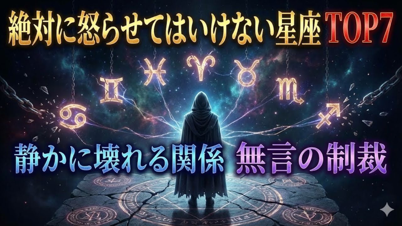 絶対に怒らせてはいけない星座TOP7静かに壊れる関係