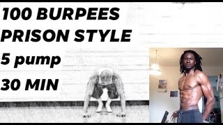 PRISON STYLE BURPEES ( COACH B DOES MOSES CUEVAS  ROUTINE )