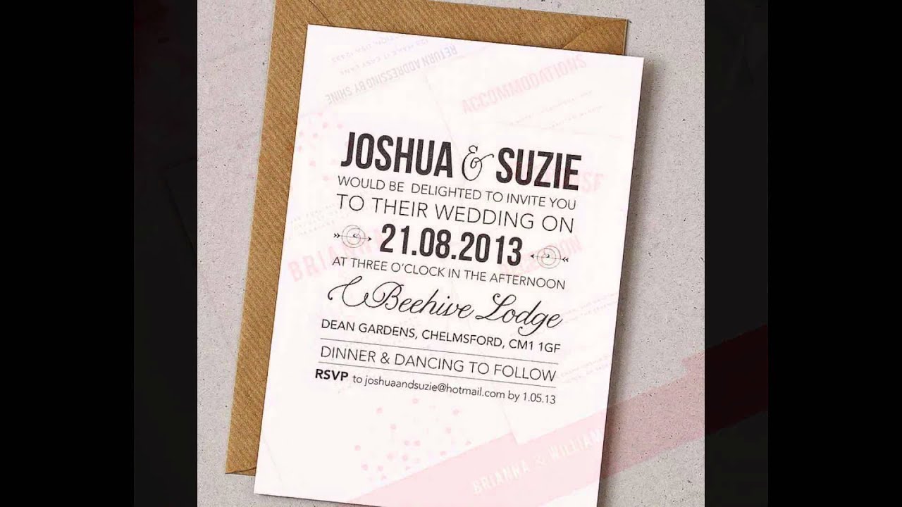 wedding invitations cheap and diy wedding invitations youtube