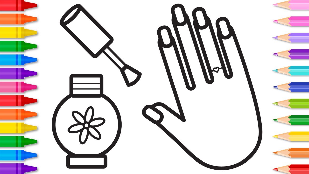 Nail Polish Coloring Pages - wide 11