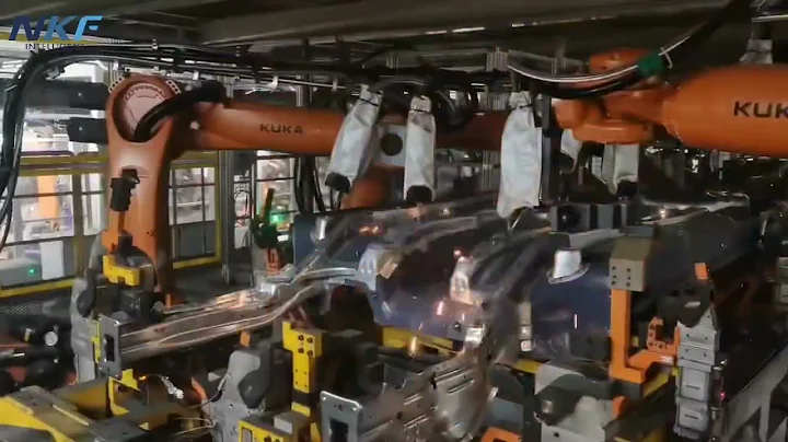 Kuka robots are equipped with our walking rails, fixtures, safety fences #kuka