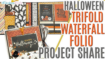 Halloween Trifold Waterfall Folio Mini Album using All Hallows Eve by PhotoPlay