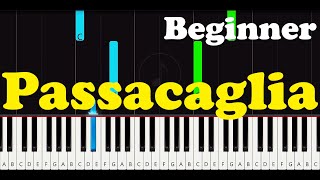 Passacaglia Easy Piano