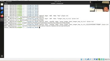 Integrity and Hash functions with openssl