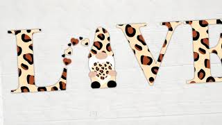 Valentines gnomes SVG. Valentines day leopard SVG. Love cheetah DXF, PNG, PDF, JPEG files.