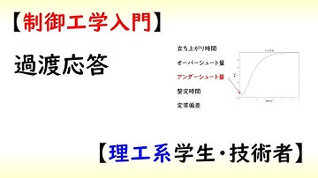 [制御] 制御工学基礎 part 1 (過渡応答)【工学】