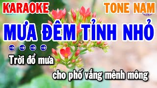 Mưa Đêm Tỉnh Nhỏ Karaoke Tone Nam ( C#m ) Nhạc Sống Bolero | Thanh Hải Organ