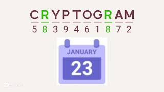 Cryptogram Daily Challenge january 23 2025