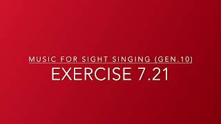 Exercise 7.21 - Music for Sight Singing