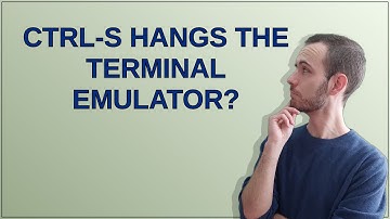 Ctrl-s hangs the terminal emulator?